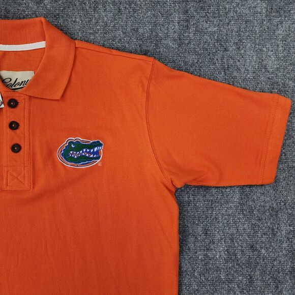 University Of Florida Gators Polo Shirt Mens Large Orange Colony Short Sleeve - Picture 8 of 16